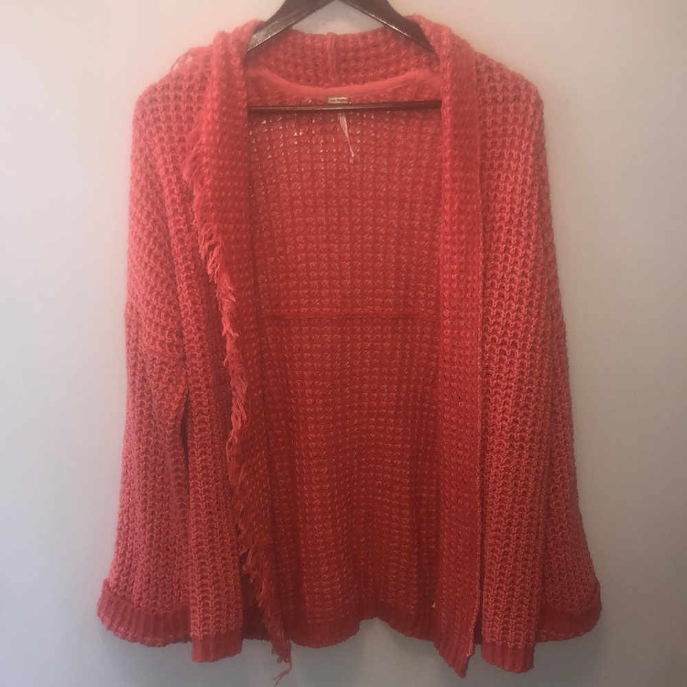 EUC Free People Coral Cardigan Sweater